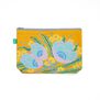 Yellow floral pouch
